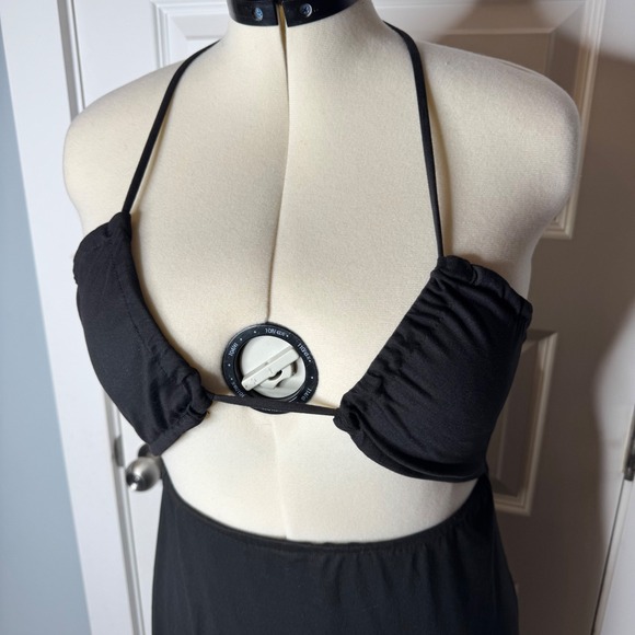 RESA Nikki Dress NWT Revolve Black Halter Tie Dress Size XL  $168 - Picture 5 of 7